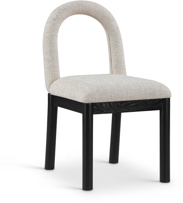 Conrad - Linen Dining Chair With Black Legs