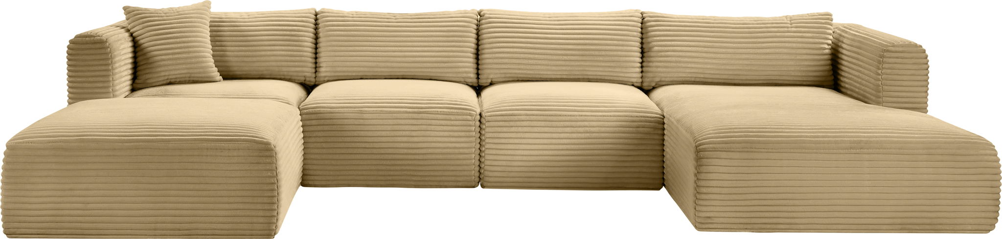 Shaggy - 5 Piece Modular Sectional With Chaise And Ottoman