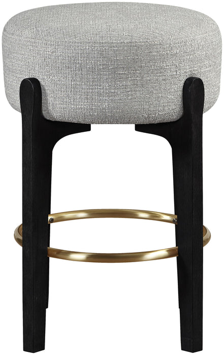 Torino - Backless Counter Stool With Brushed Black Base (Set of 2)