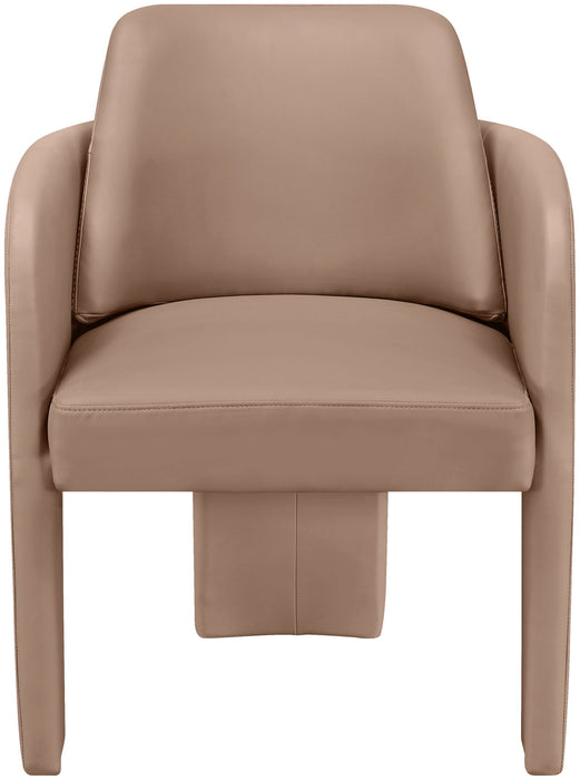 Vanda - Vegan Leather Upholstered Dining Chair - Tan