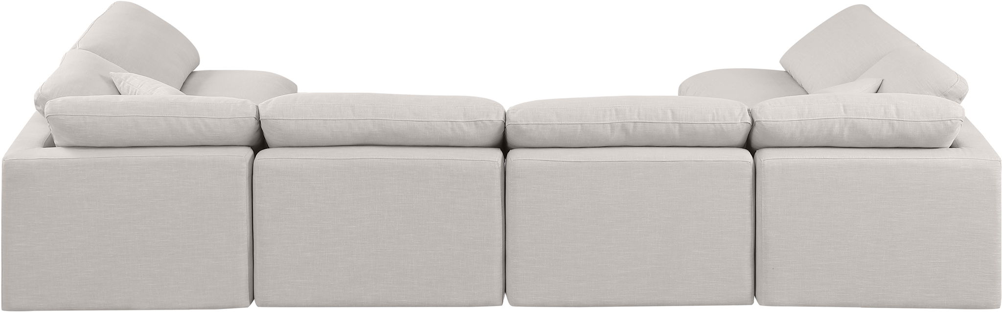 Indulge - Linen 6 Piece Modular U-Shaped Sectional