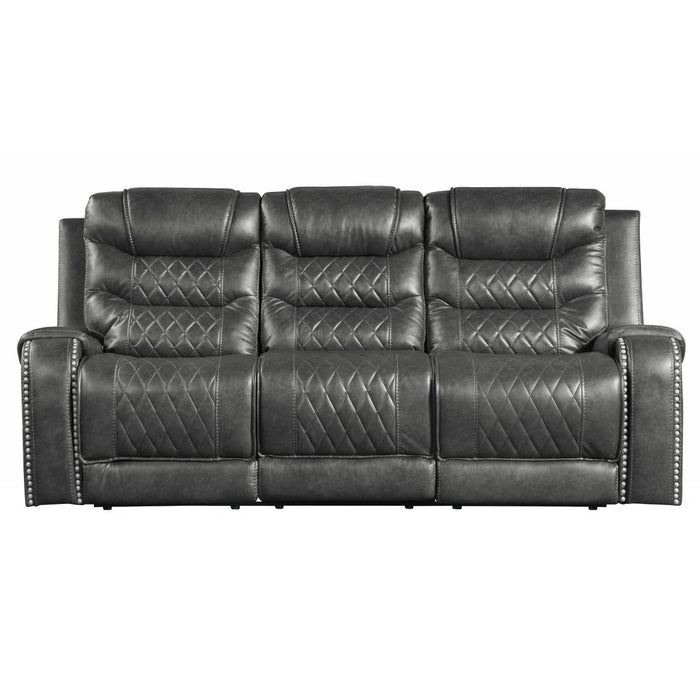 Putnam - Power Double Reclining Sofa With Center Drop-Down Cup Holders, Receptacles And USB Ports