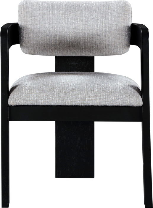 Sacha - Linen Dining Chair With Black Base (Set of 2)
