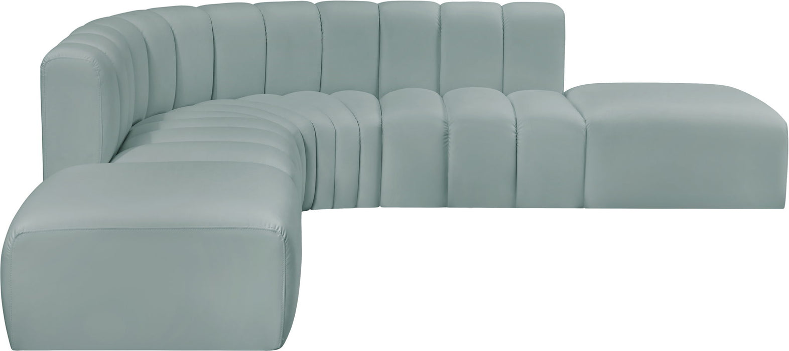 Arc - Faux Leather 6 Piece Corner Modular Sofa