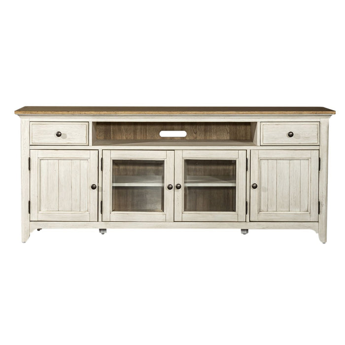 Farmhouse Reimagined - Entertainment 72" TV Stand - White