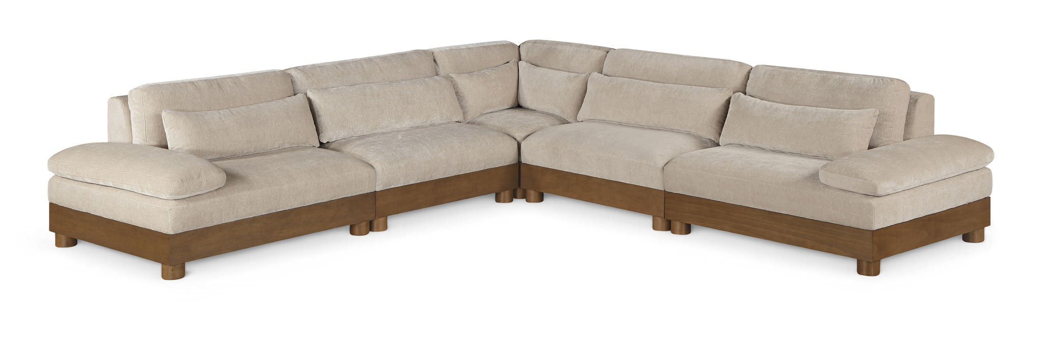 Turin - Fabric Upholstered Modular Sectional - Taupe