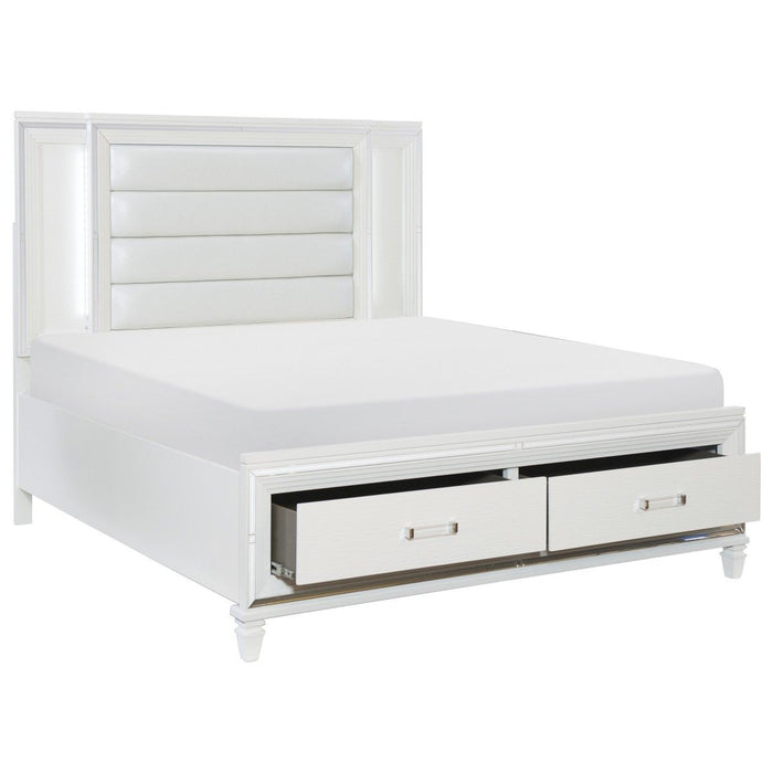 Tamsin - Platform Bed With Footboard Storage, LED Lighting