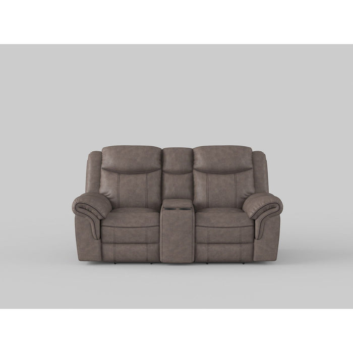 Aram - Double Glider Reclining Loveseat With Center Console, Receptacles And USB Ports