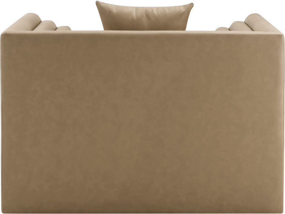 Everett - Vegan Leather Upholstered Chair - Tan