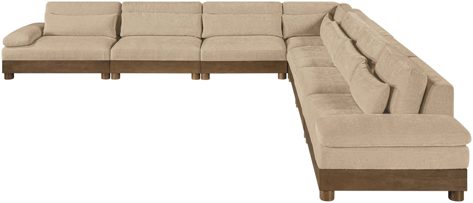 Turin - Chenille Fabric Upholstered Modular Sectional - Beige