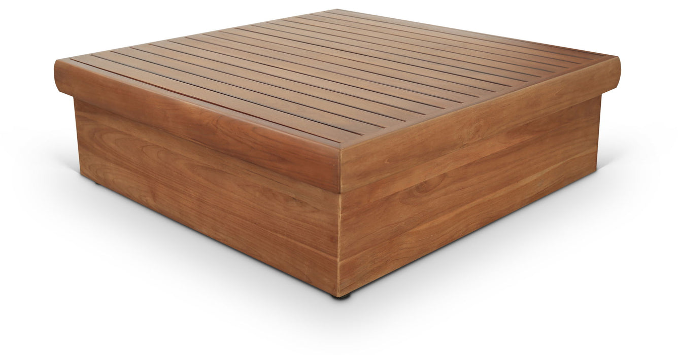 Mirella - Teak Wood Outdoor Patio Coffee Table - Natural