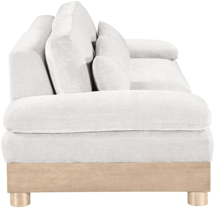 Turin - Chenille Fabric Upholstered Modular Sectional - White