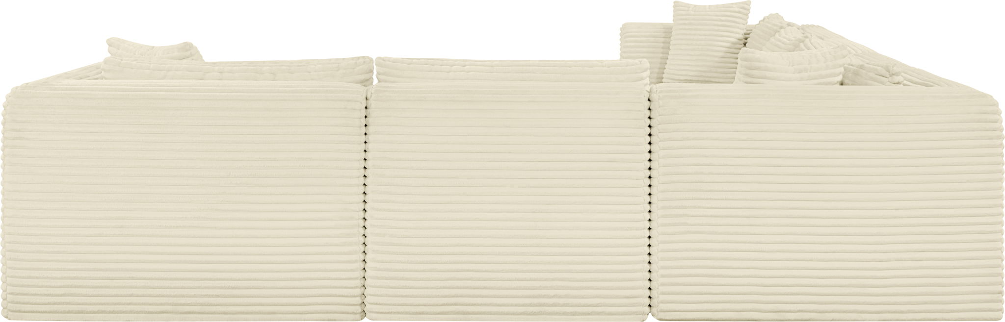 Shaggy - 7 Piece Modular U-Shaped Sectional With Ottoman