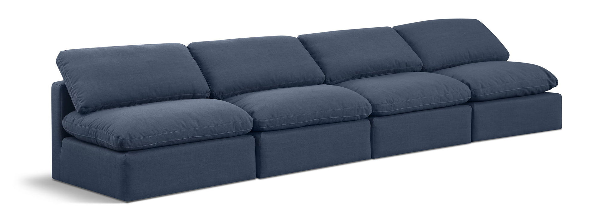 Indulge - Linen 4 Seat Modular Armless Sofa