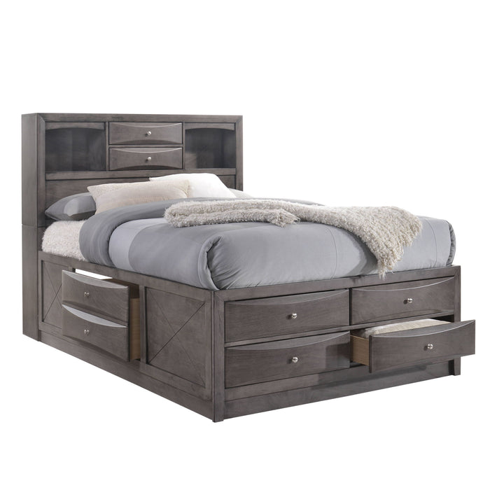 Emily - Storage Bed - Weathered Gray