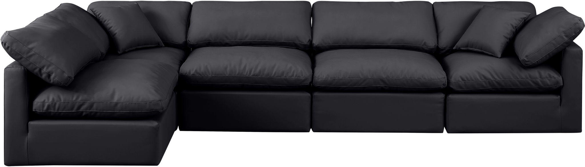 Indulge - Faux Leather 5 Piece Modular Sectional