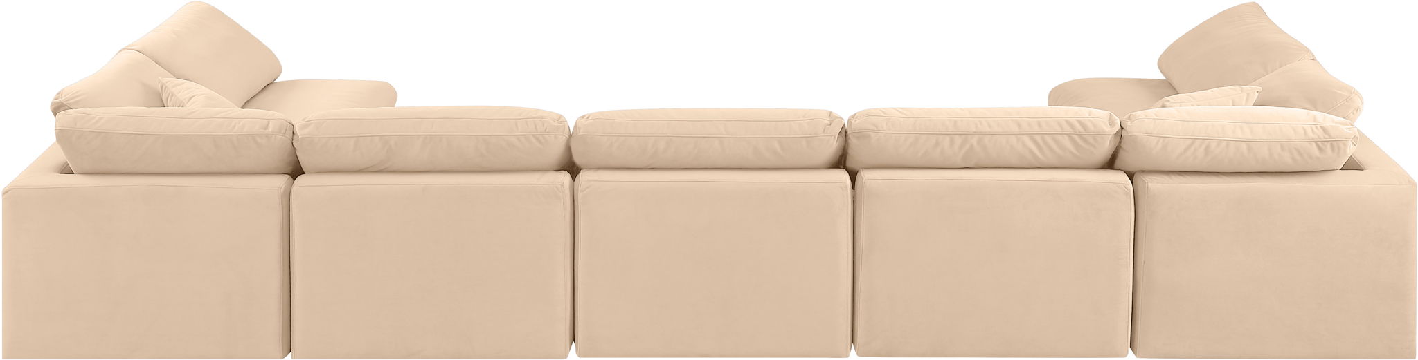 Indulge - Velvet 7 Piece Modular U-Shaped Sectional