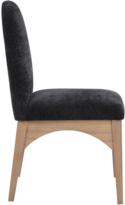Waldorf - Chenille Dining Side Chair With Natural Legs
