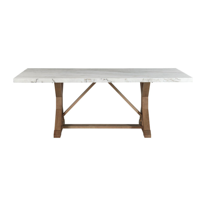 Lakeview - Marble Standard Height Rectangular Dining Table - White