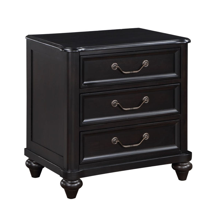 Herman - Nightstand - Charcoal Brown
