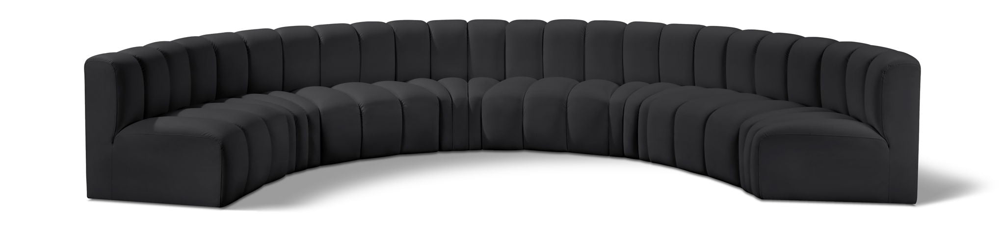 Arc - Faux Leather 8 Piece U-Shaped Modular Sofa