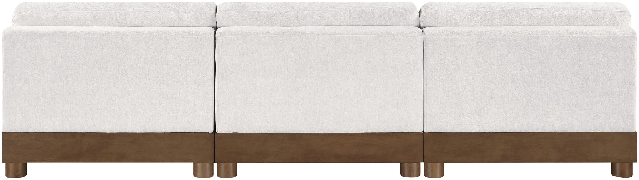 Turin - Chenille Fabric Upholstered Modular Sectional - Cream