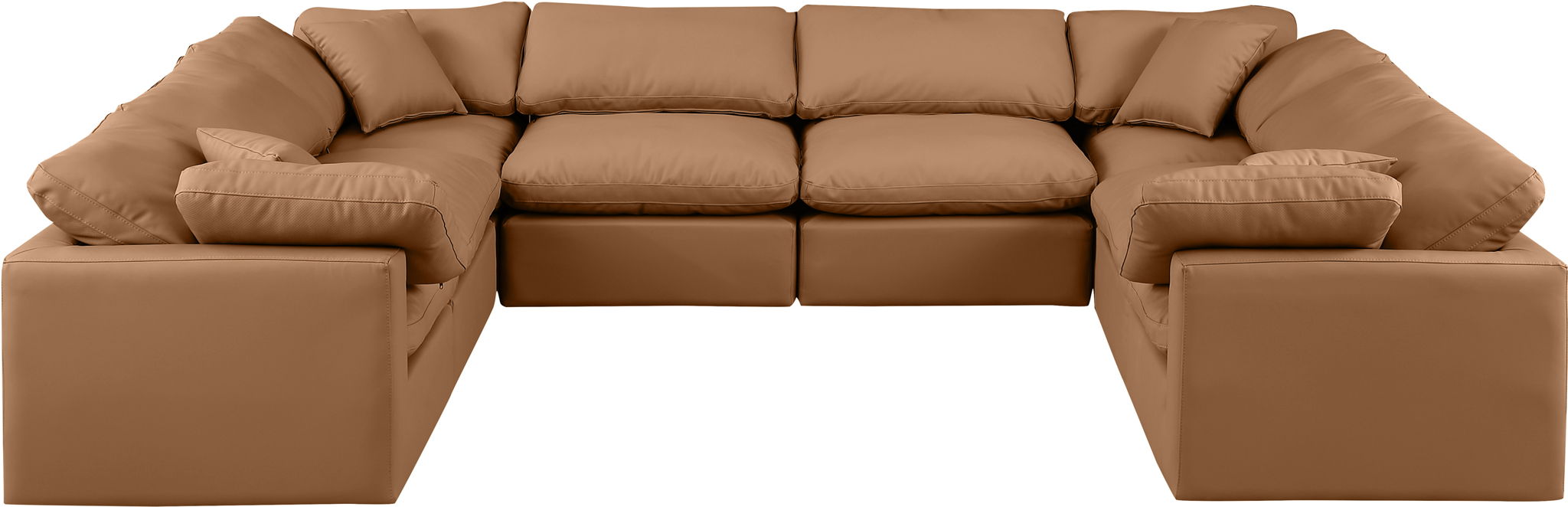 Indulge - Faux Leather 8 Piece Modular Sectional