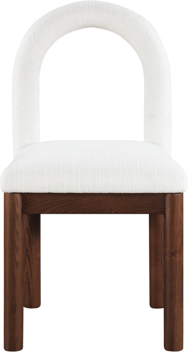 Conrad - Linen Dining Chair With Brown Legs