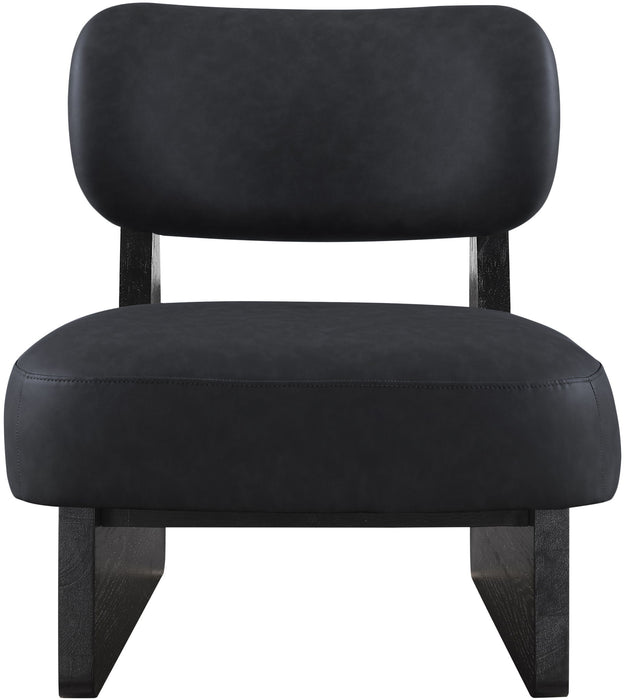 Vetra - Vegan Leather Upholstered Accent Chair With Black Base