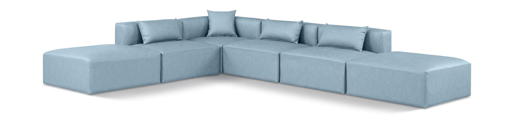 Cube - 6 Piece Modular Corner Armless Sectional