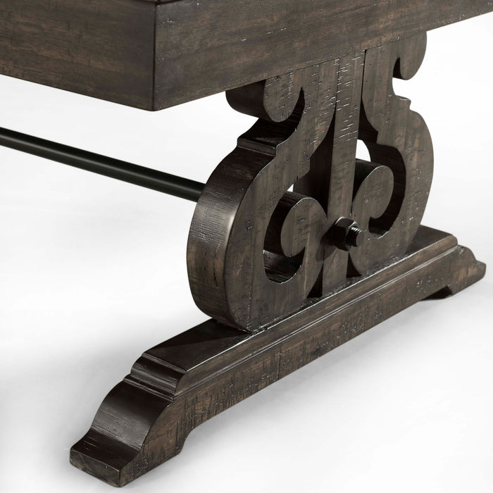 Stone - Coffee Table With PU Base - Dark Walnut