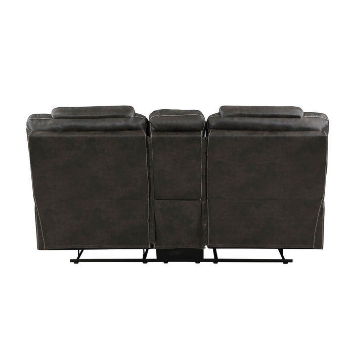 Gainesville - Double Reclining Loveseat With Center Console - Chocolate