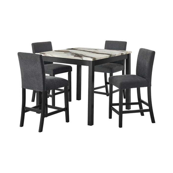 Dalia - 5 Piece Square Counter Set - Black