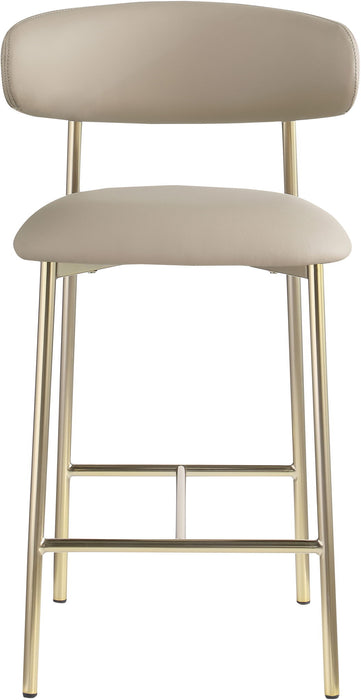 Lupita - Counter Stool With Brushed Gold Frame (Set of 2)