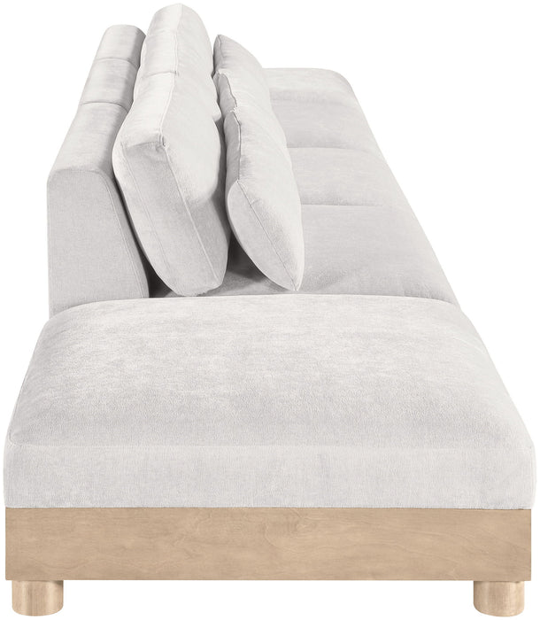 Turin - Chenille Fabric Upholstered Modular Sectional - White