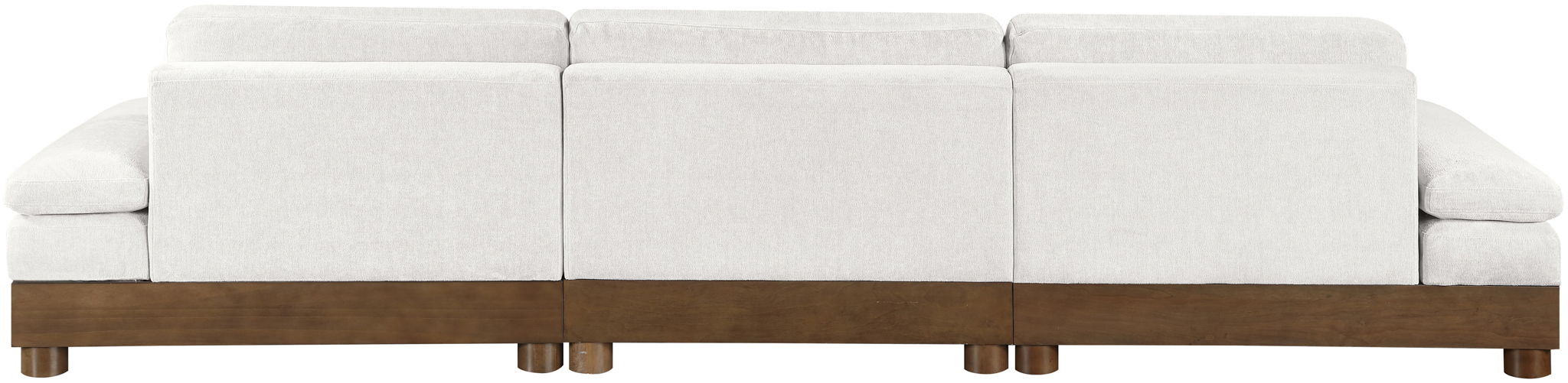 Turin - Chenille Fabric Upholstered Modular Sectional - Cream