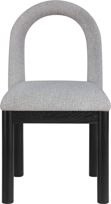 Conrad - Linen Dining Chair With Black Legs