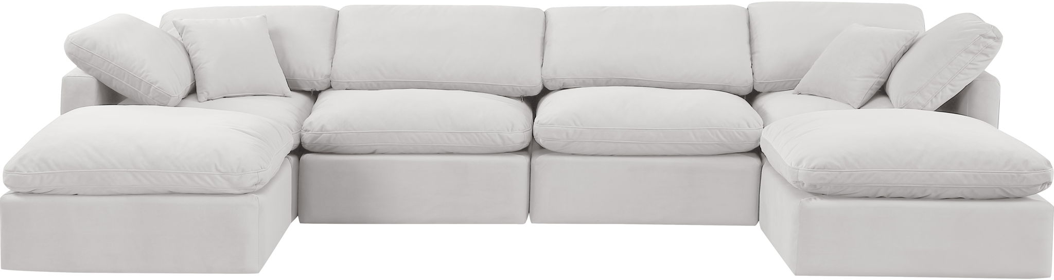 Indulge - Velvet 6 Piece Modular Double Chaise Sectional