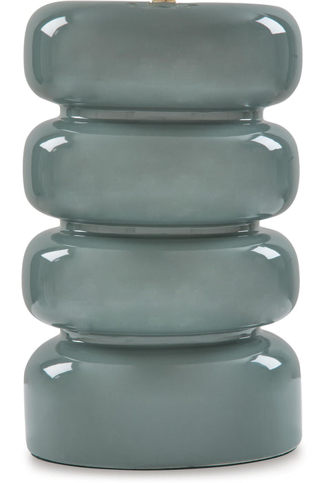 Clayard - Ceramic Table Lamp - Gray Blue