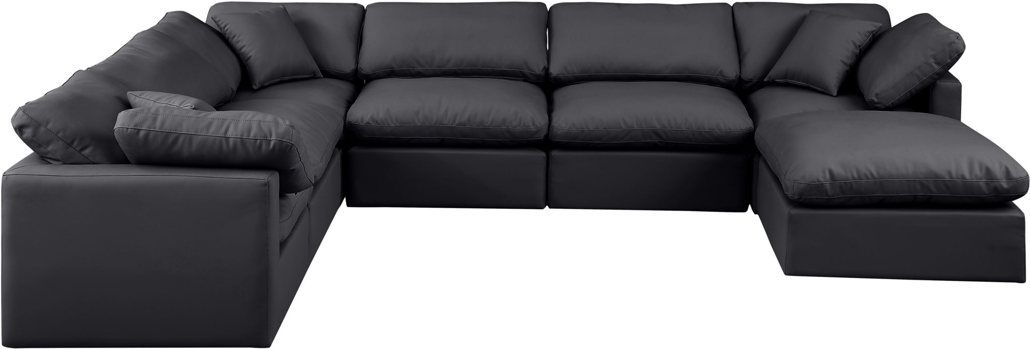 Indulge - Faux Leather 7 Piece Modular Sectional