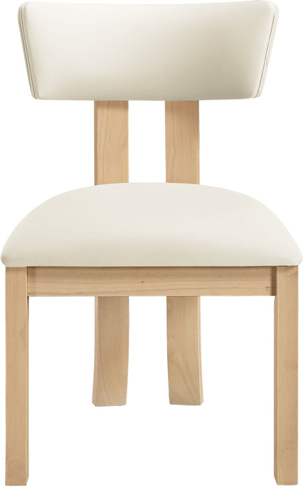 Lavrin - Vegan Leather Dining Side Chair (Set of 2) - Natural Base