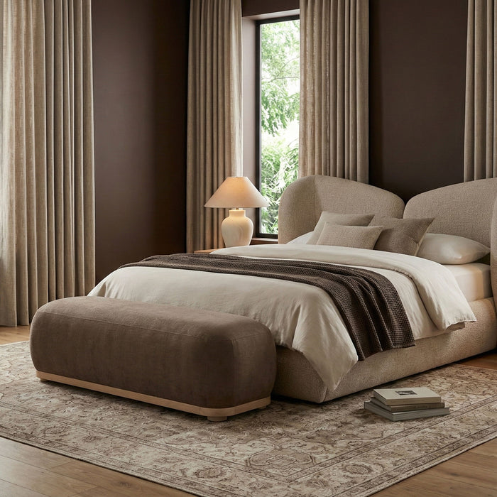 Calum - Bench - Light Brown Frame