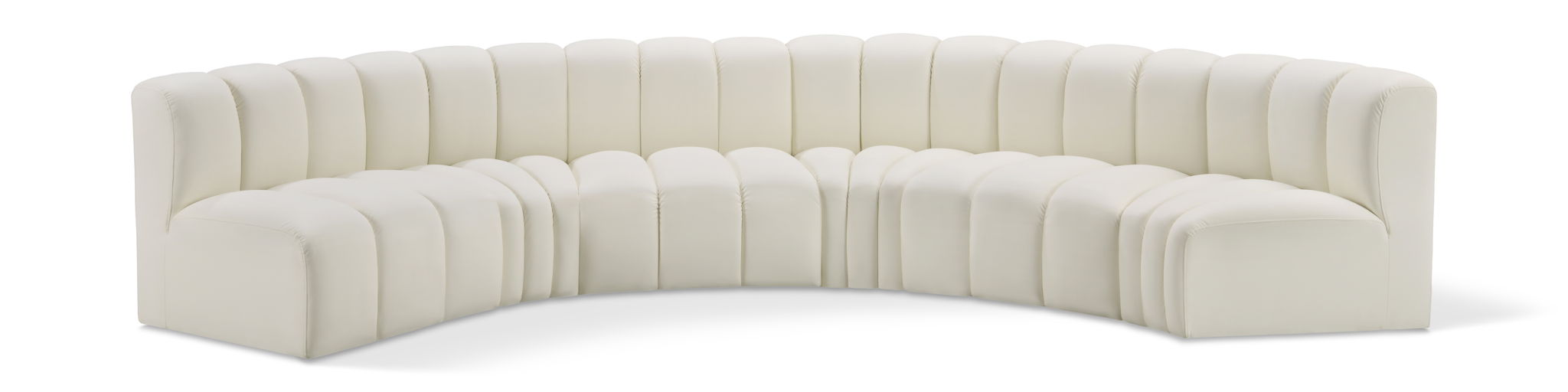Arc - Faux Leather 6 Piece U-Shaped Modular Sofa
