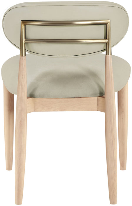 Riccio - Faux Leather Dining Side Chair (Set of 2) - Natural Frame