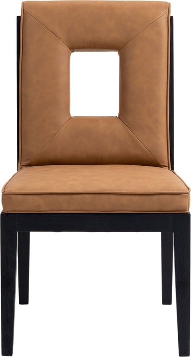 Gwendolyn - Faux Leather Dining Side Chair With Black Frame (Set of 2)