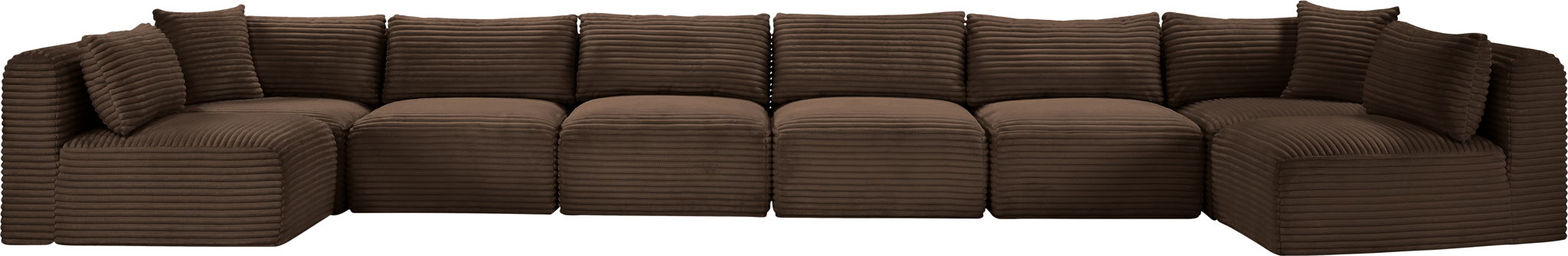 Shaggy - 8 Piece Modular U-Shaped Armless Sectional