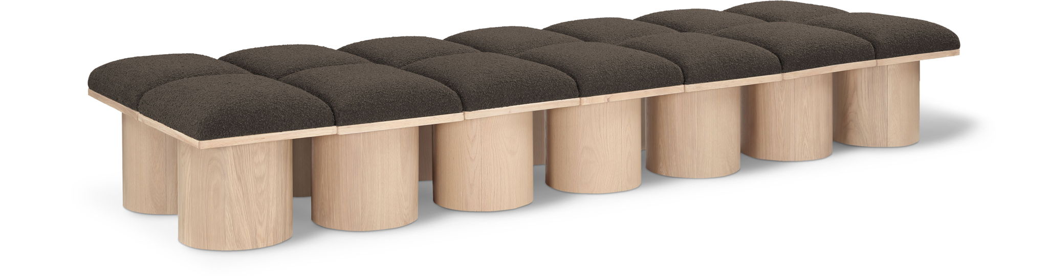 Pavilion - 14 Piece Modular Bench With Natural Base