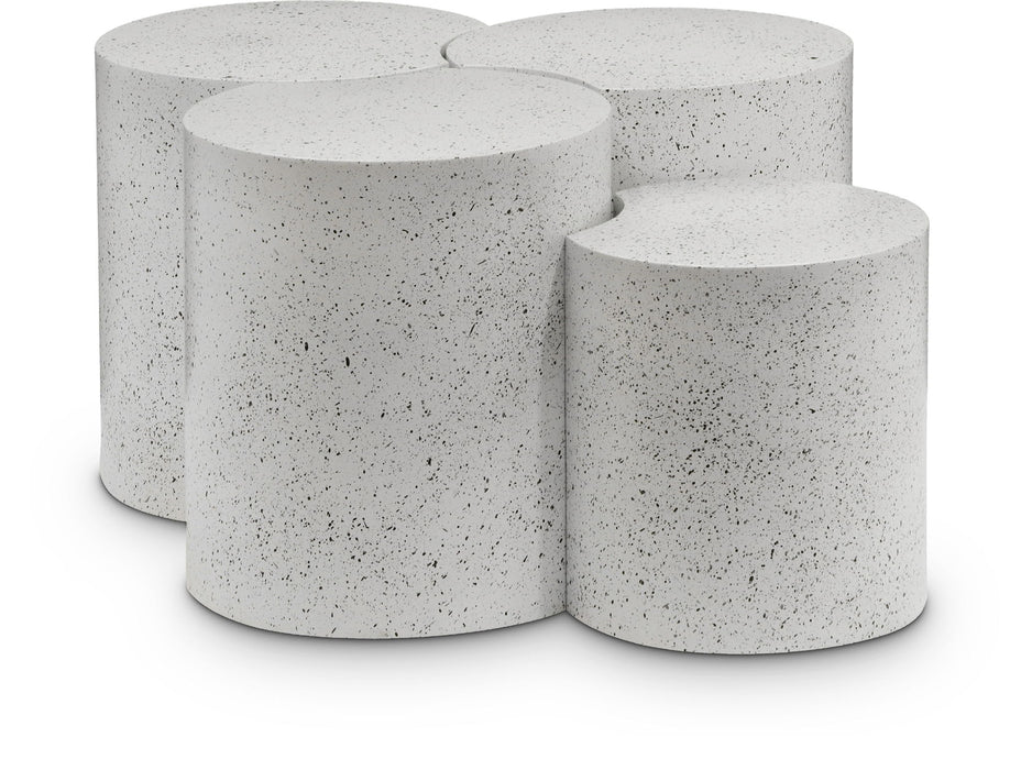 Dimple - 20" 4 Piece Modular Coffee Table - Terazzo Finish
