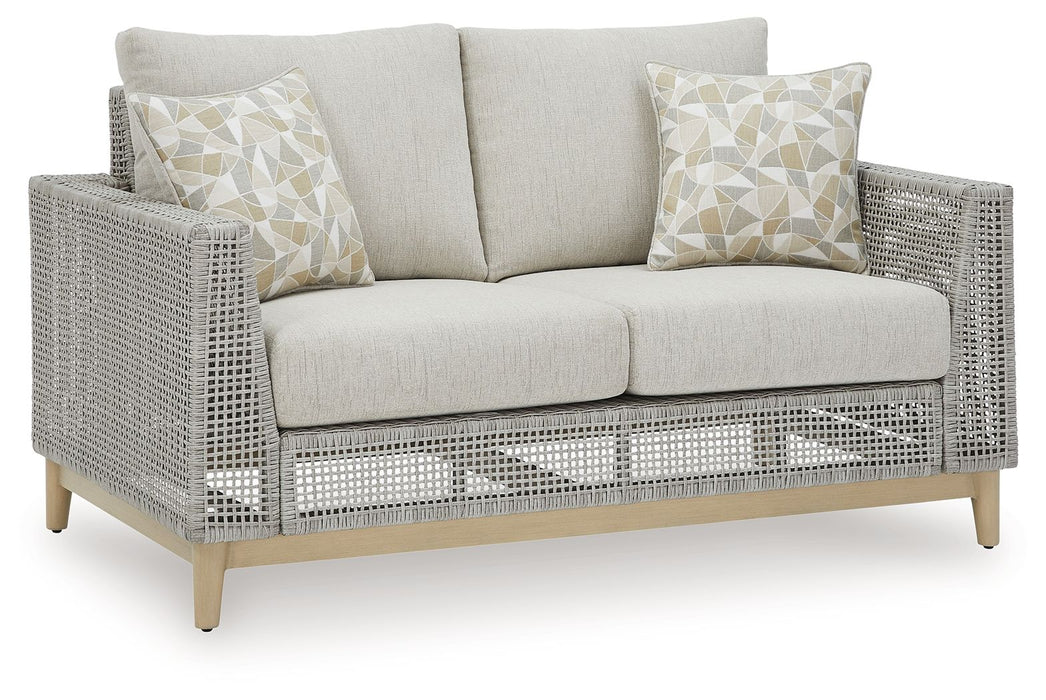 Seton Creek - Loveseat With Cushion - Gray