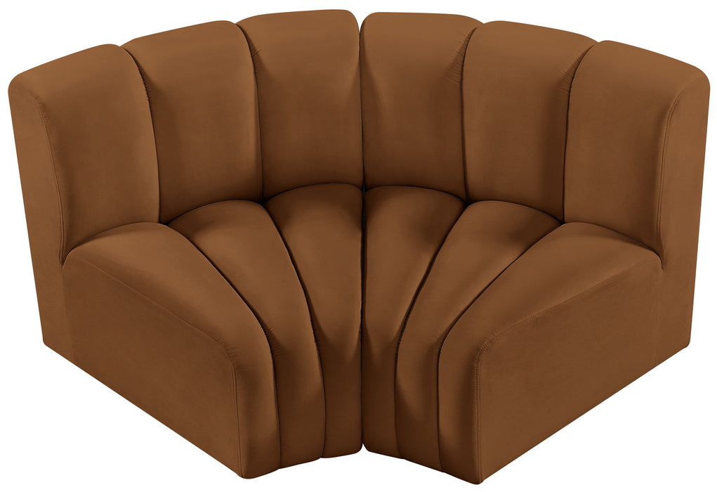 Arc - Velvet 2 Piece Modular Sofa - Saddle